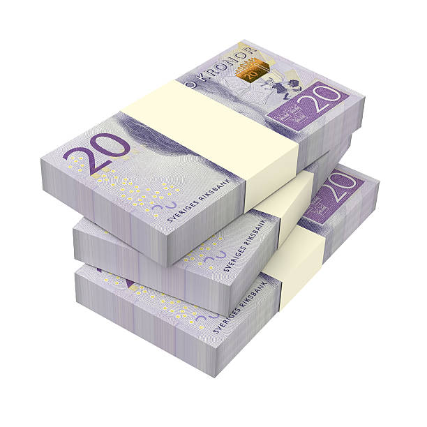 istock Swedish kronor isolated on white background. 547444920