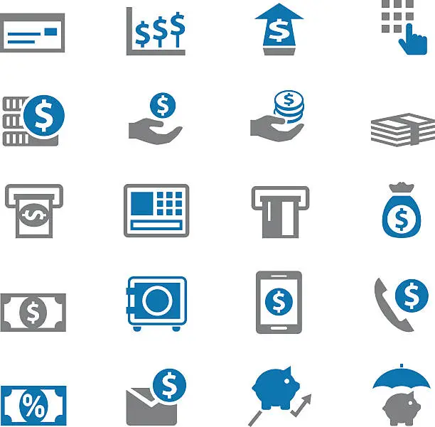 Vector illustration of Finance icon set