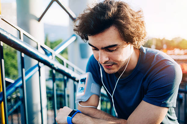 istock Young sportsman having rest 547447506