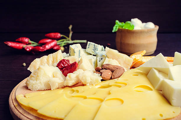 istock Tasty appetizer. Plate of Cheese. 547448562