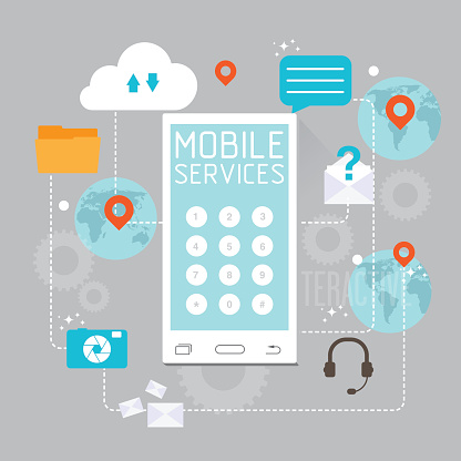 Mobile Service Overview Illustration Of Mobile Services Stock Illustration - Download Image Now ...