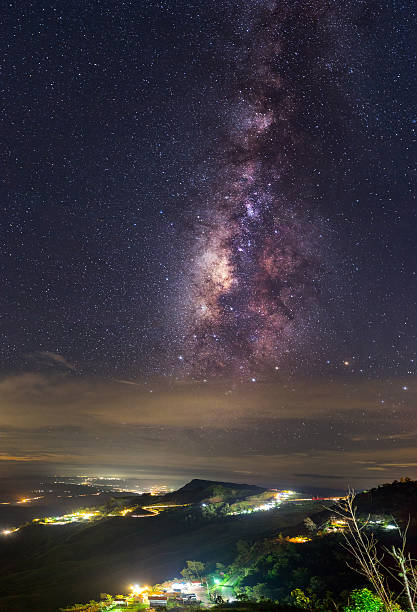 istock Clearly milky way over the mountain, Thailand 547495362