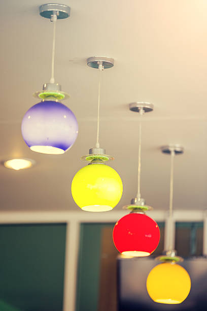 Beautiful colorful light lamp decorative in the room