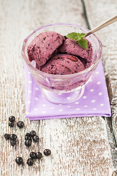 istock blueberry ice cream balls decorated with mint leaves 547496504