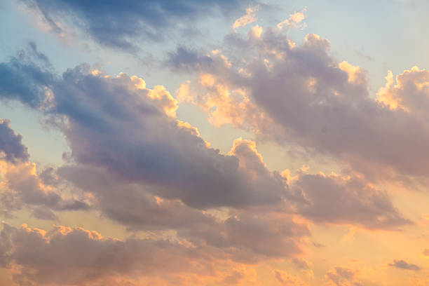 istock Blue and yellow sky in twilight sunset 547498606