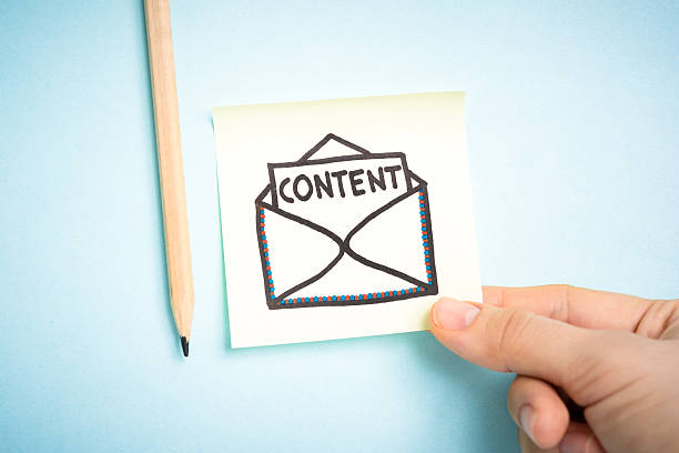 istock Email content marketing concept, paper note illustrated 547500452