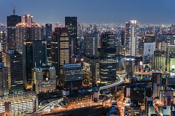 istock The skyline of Osaka at night 547500730