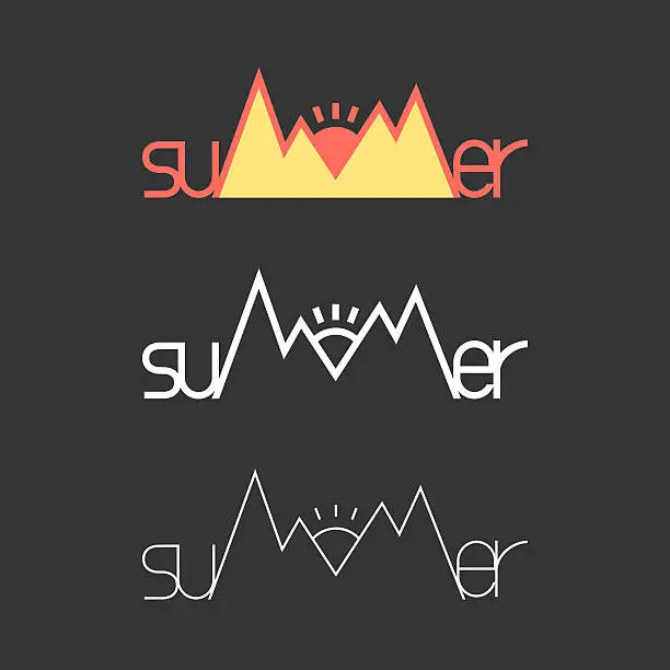 Vector illustration of suMMer - Typography Series