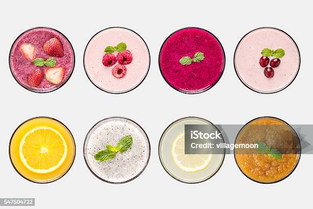 Design Concept Of Mockup Fruit Smoothie And Fruit Juice Set Stock Photo - Download Image Now