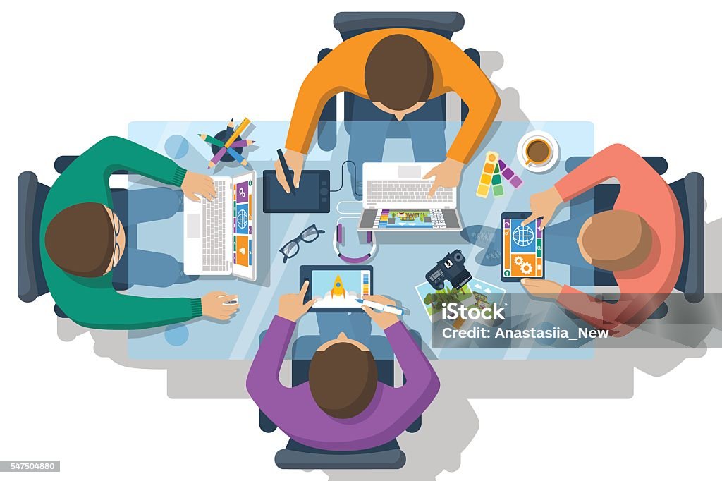 Design Team Image Web Design Team Vector Stock Illustration - Download Image Now - Adult ...