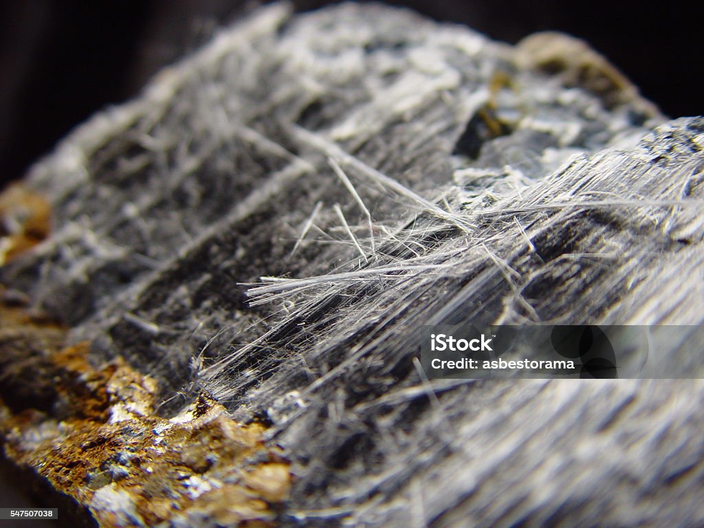 Crocidolite Asbestos Ore Sample Example of asbestiform riebeckite ore, also known as crocidolite (or "blue asbestos"), one of six mineral types currently regulated as asbestos. Asbestos Stock Photo