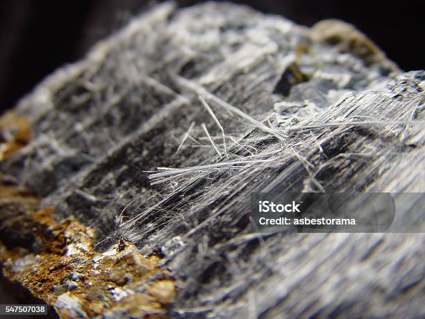 Crocidolite Asbestos Ore Sample Stock Photo - Download Image Now - Asbestos, Fiber, Mineral