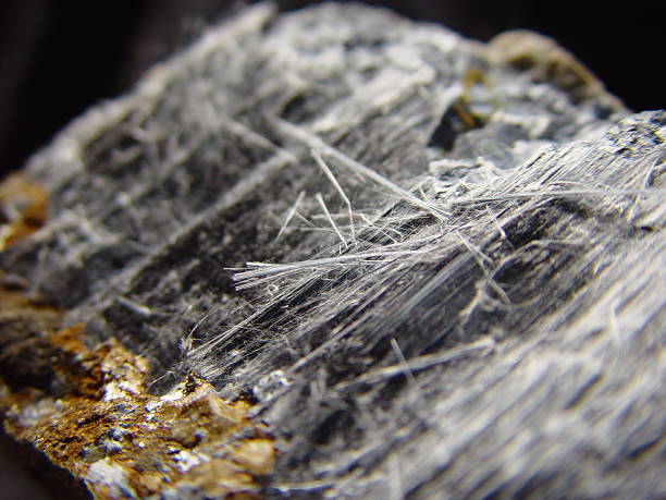 ตัวอย่างแร่ใยหินโครซ  ิโดไลท์ - asbestos mineral ภาพสต็อก ภาพถ่ายและรูปภาพปลอดค่าลิขสิทธิ์