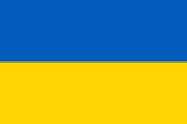 Flache Flagge der Ukraine