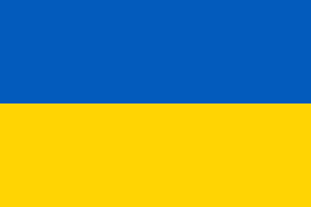 flat flag of ukraine - 烏克蘭文化 圖片 個照片及圖片檔