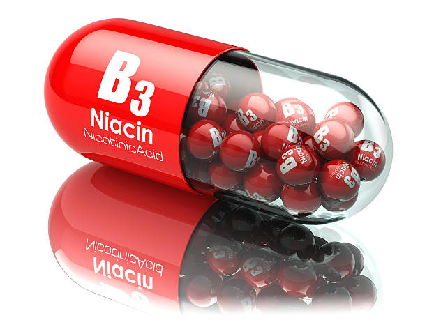 istock Vitamin B3 capsule. Pill with pantothenic acid. 547513826