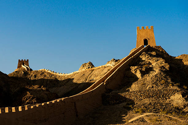 istock reconstructed wall at the Overhanging (Xuanbi) , Jiayuguan 547515206