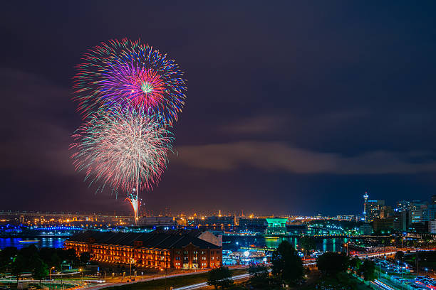 istock Fireworks at Yokohama, Japan 547515626