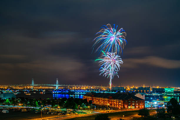 istock Fireworks at Yokohama, Japan 547515712