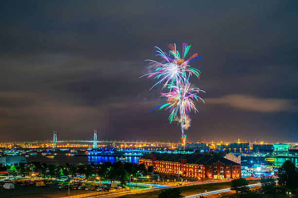 istock Fireworks at Yokohama, Japan 547515750