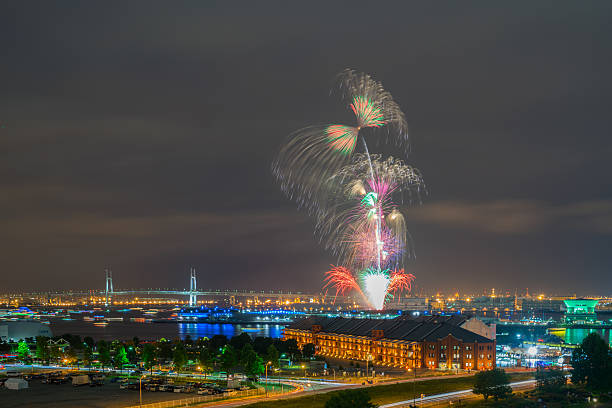 istock Fireworks at Yokohama, Japan 547515786