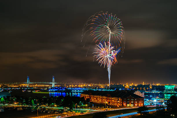 istock Fireworks at Yokohama, Japan 547515822