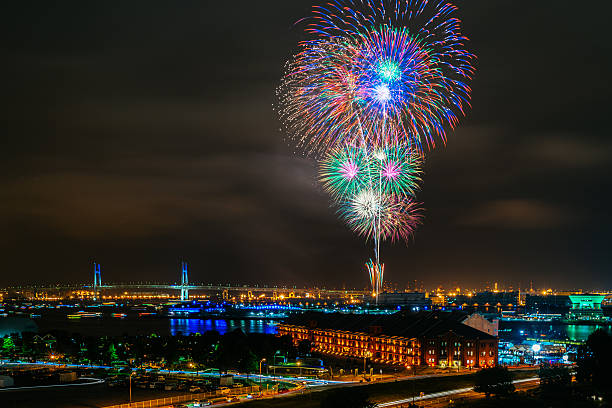 istock Fireworks at Yokohama, Japan 547515872