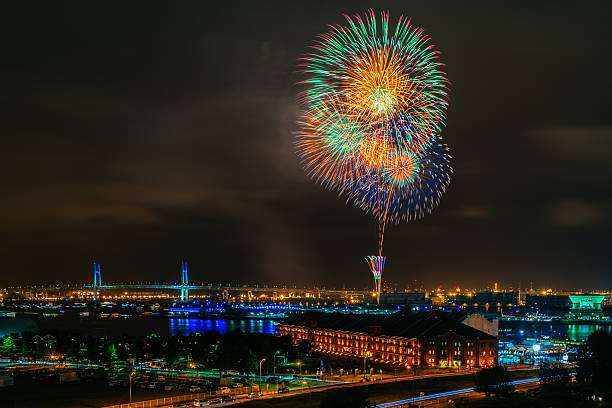istock Fireworks at Yokohama, Japan 547515948