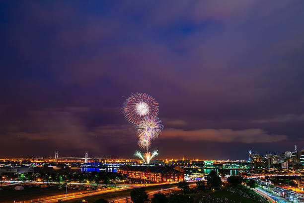 istock Fireworks at Yokohama, Japan 547516026