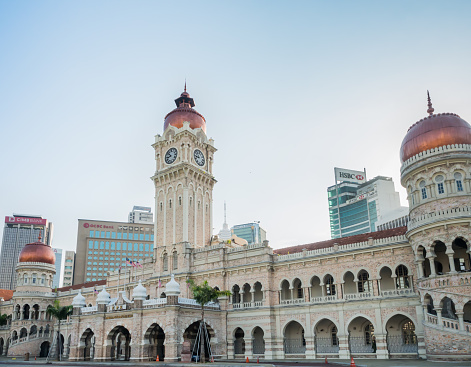 Kuala Lumpur, Malaysia - March 1, 2016: Sultan Abdul Samad Building in front of the Merdeka Square