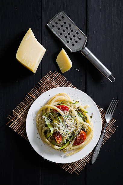 istock Spaghetti with zucchini and parmesan 547517282