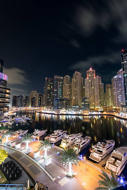 istock Dubai Marina at night in United Arab Emirates 547517408