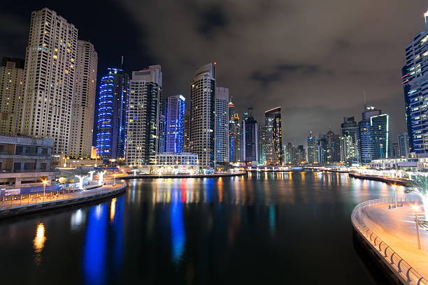 istock Dubai Marina at night in United Arab Emirates 547517530