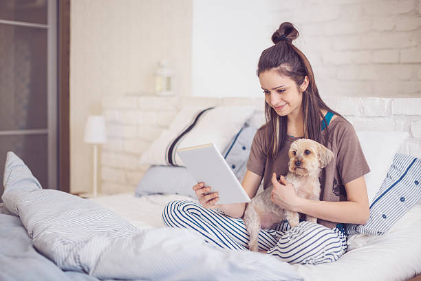 istock Pretty woman at home 547518800