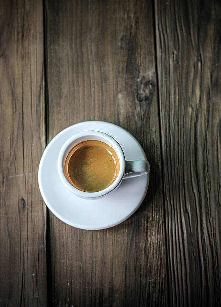 istock Espresso coffee on the vintage wood table 547523356