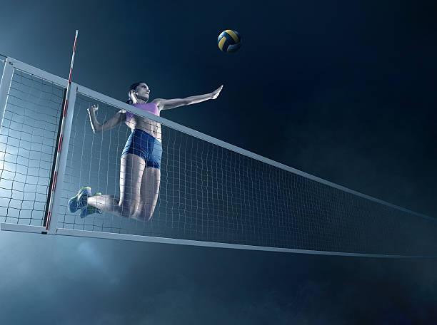 istock Volleyball: Beautiful female player in action 547523768