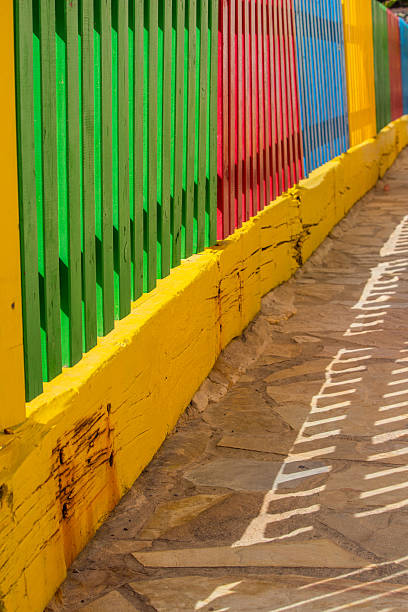 istock Coloured wooden fence 547525030