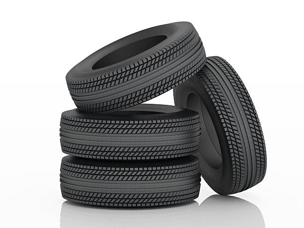 istock 3d rendering of car rubber tire black 547526694