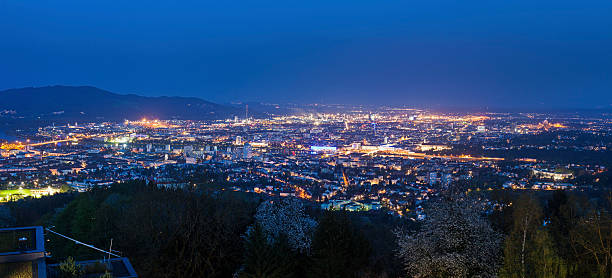 Panorama of Linz Panorama of Linz. Linz, Upper Austria, Austria. linz austria stock pictures, royalty-free photos & images