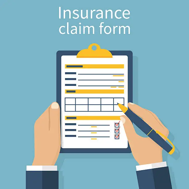 Vector illustration of Insurance claim form