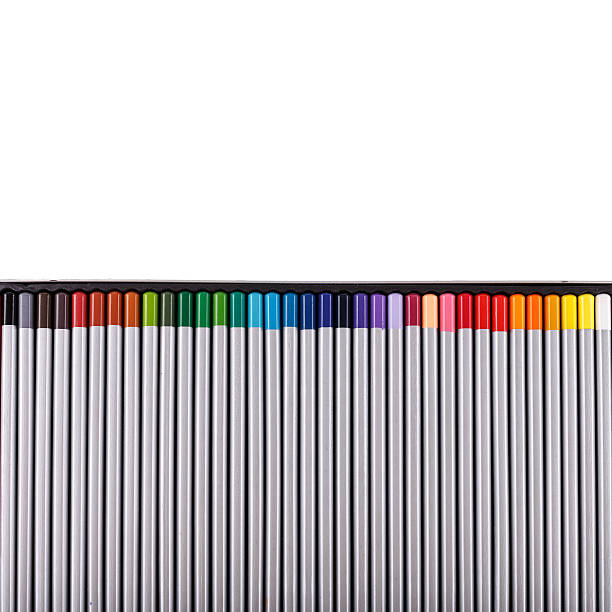 istock Colour pencils isolated on white background close up 547530814