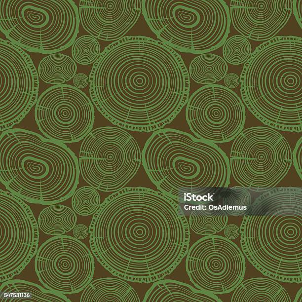 Growth Rings Vector Green Growth Rings Pattern Stock Illustration - Download Image Now ...