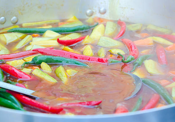 Vegetable stew with paprika and spices in sauce