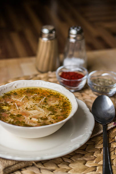 istock Traditional turkish chicken broth soup 547533852