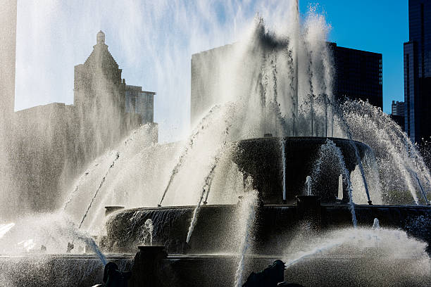 istock Buckingham Fountain Silhouette, Grant Park,  Chicago 547539598