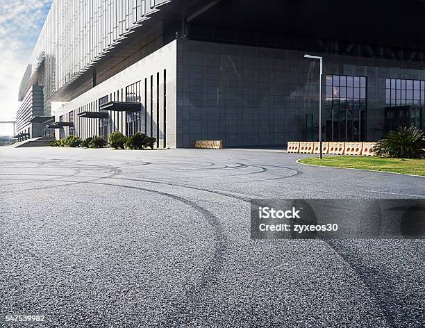 Town Square And Urban Road Stock Photo - Download Image Now - Urban Road, Industry, Parking Lot