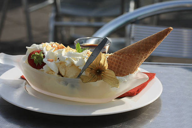 istock Vanilla Ice Cream with Hot Chocolate Sauce 547540442