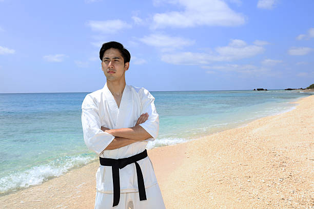 istock One Asian man  karate on the coast 547540510