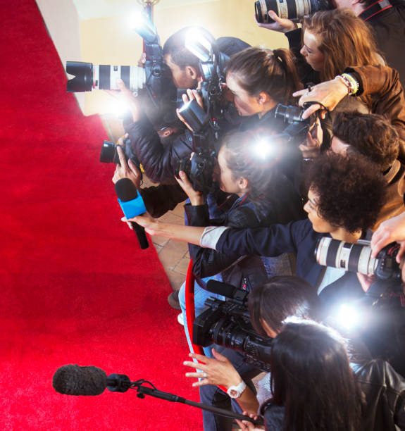 Paparazzi photographers photographing at red carpet event  red carpet event photos stock pictures, royalty-free photos & images