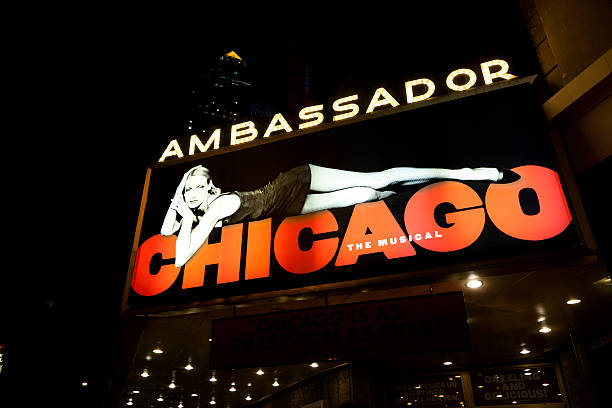 de chicago - chicago at night - fotografias e filmes do acervo